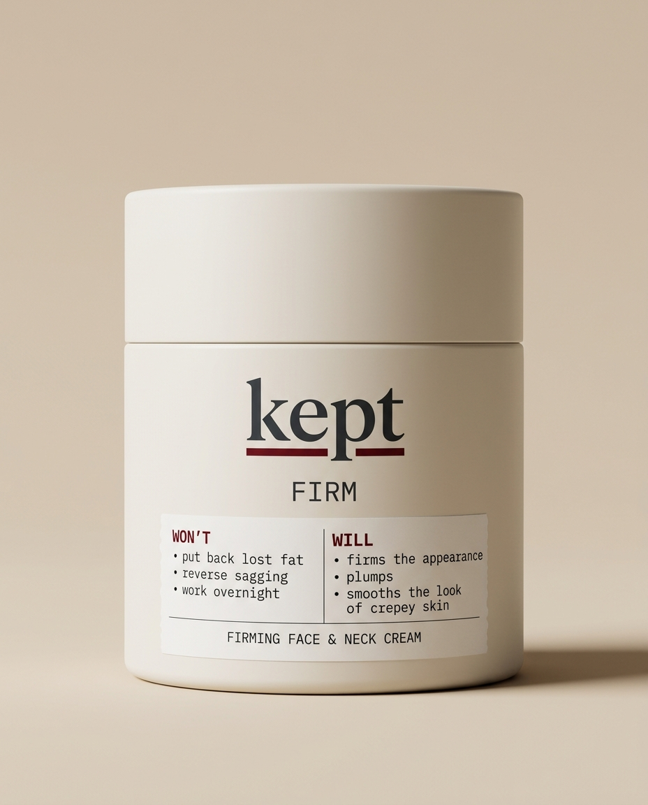 Kept Firm jar with its honesty label